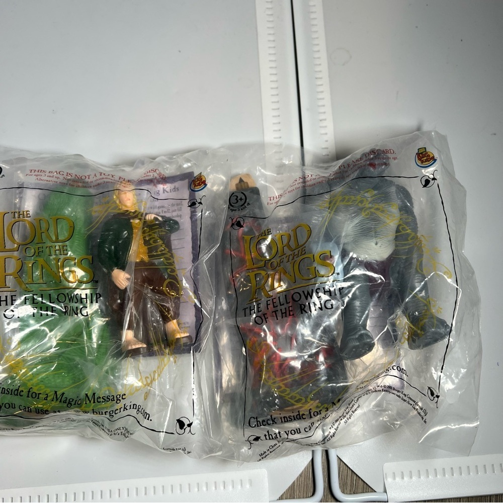 Burger King Lord Of The Rings Fellowship ORC Soldier Kids Club Toys(2) VTG 2001